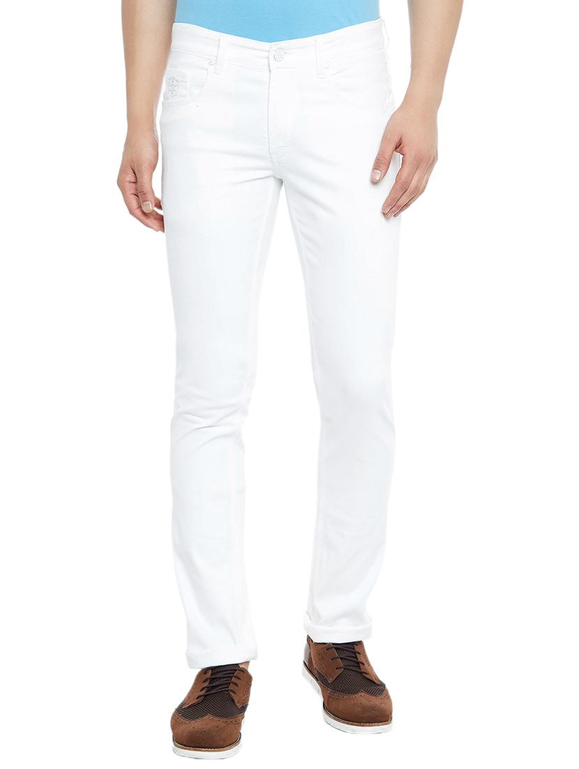 white denim plain jeans - 14896138 - Zoom Image - 1