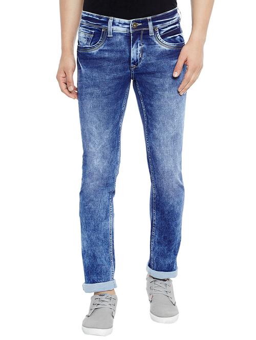 blue denim washed jeans - 14896146 - Very Small Image - 1