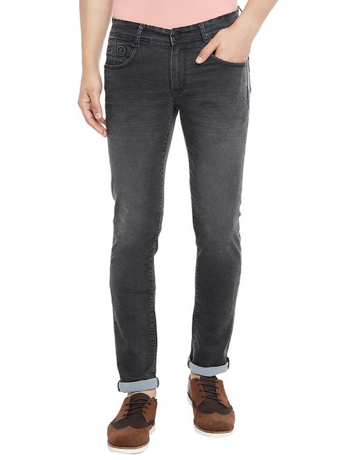 black denim washed jeans - 14896152 - Standard Image - 1