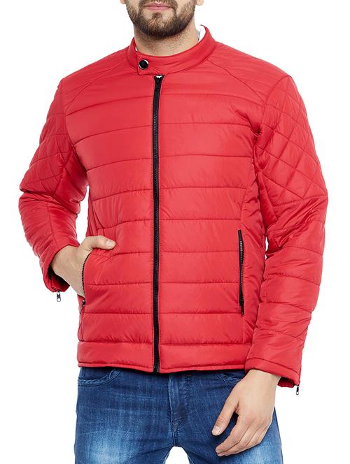 red polyester quilted jacket - 14896183 - Standard Image - 1