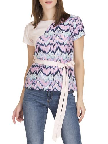 bow tie chevron inspired printed top - 14896404 - Very Small Image - 1