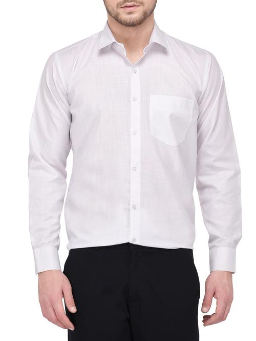 white cotton formal shirt - 14896727 - Standard Image - 1