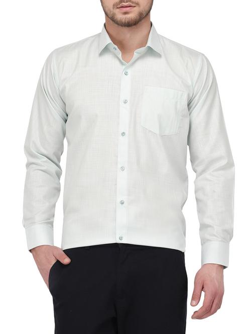 light blue cotton formal shirt - 14896733 - Standard Image - 1