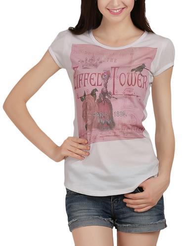 white printed tee - 14896817 - Very Small Image - 1