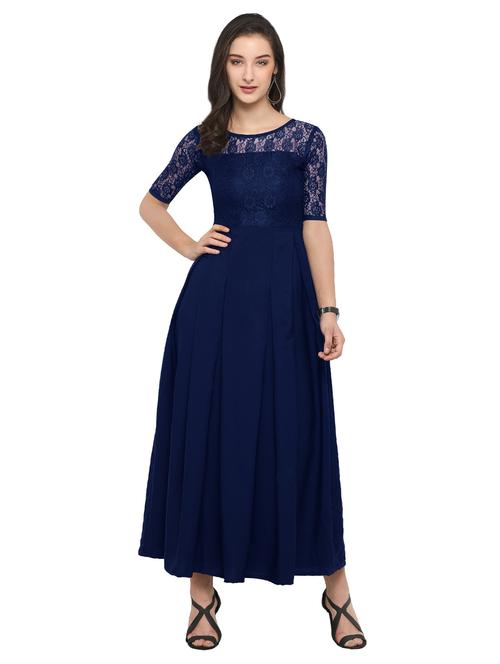 solid lace gown - 14896819 - Standard Image - 1
