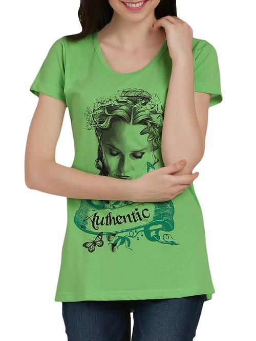 green printed tee - 14896824 - Very Small Image - 1
