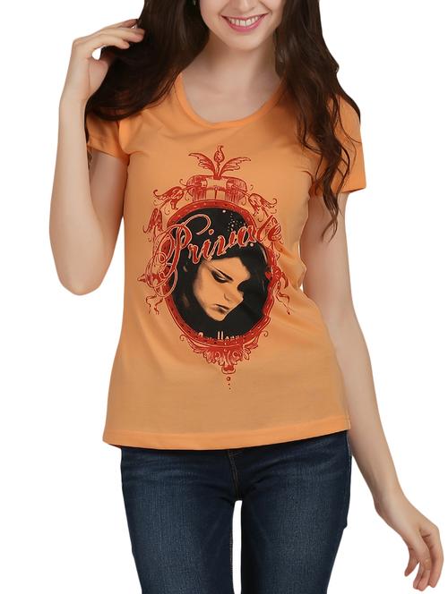 Orange printed tee - 14896825 - Very Small Image - 1