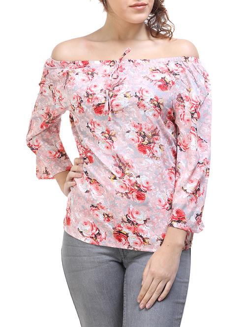 pink floral print top - 14897111 - Very Small Image - 1