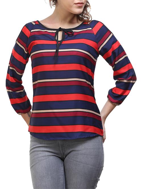 navy blue striped top - 14897114 - Very Small Image - 1