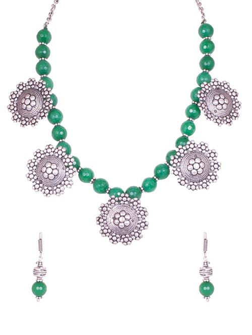 silver metal necklaces and earrings - 14897182 - Very Small Image - 1