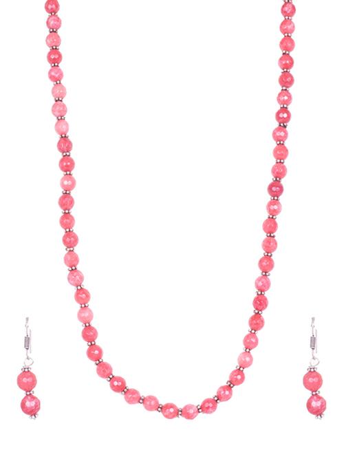 pink metal necklaces and earrings - 14897229 - Very Small Image - 1
