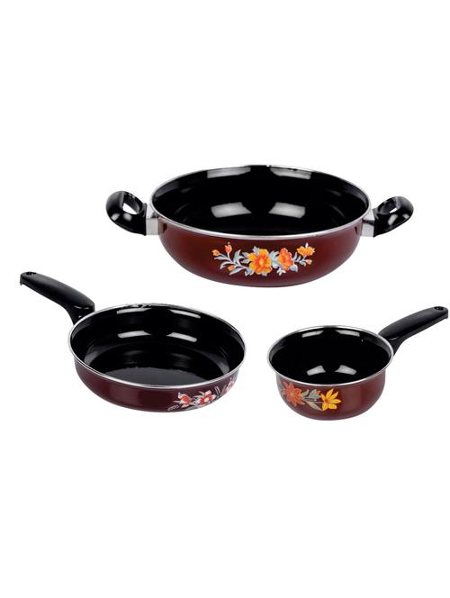 Brown Color day to day 3 Piece Cookware Set - 14897244 - Very Small Image - 1
