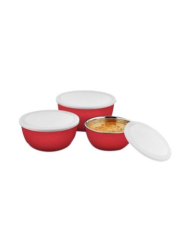 Stainless Steel Micro Safe Bowl (Red) - 14897579 - Very Small Image - 1