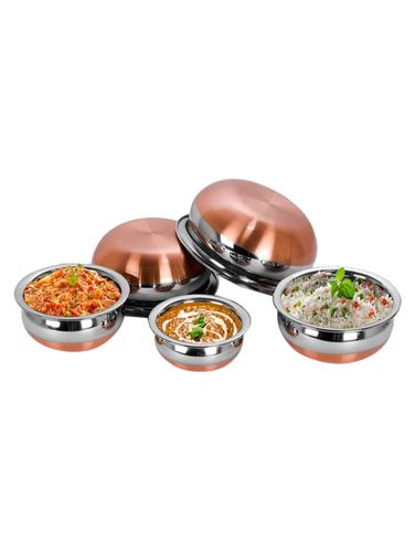 Stainless Steel Copper Cookware Handi Set of 5 pcs - 14897586 - Very Small Image - 1
