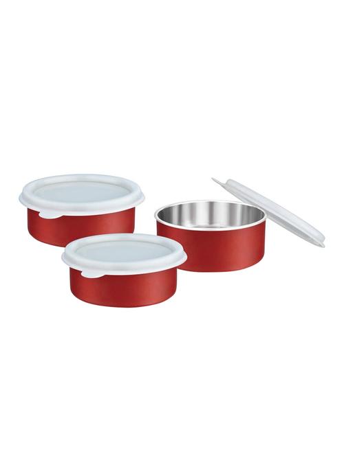 300 Ml Microwave Safe Red 3pcs Container - 14897783 - Very Small Image - 1