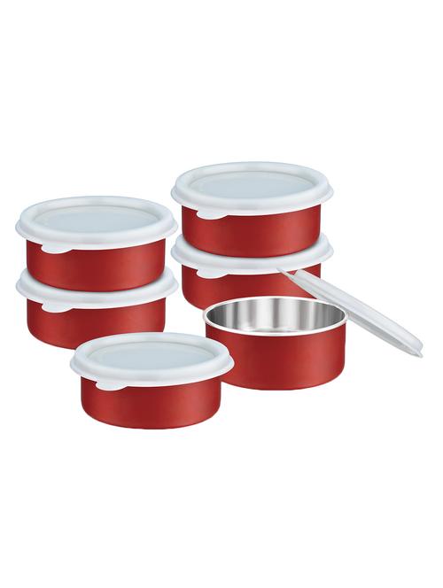 300 Ml Micowave Safe Red 6pcs Container - 14897786 - Very Small Image - 1