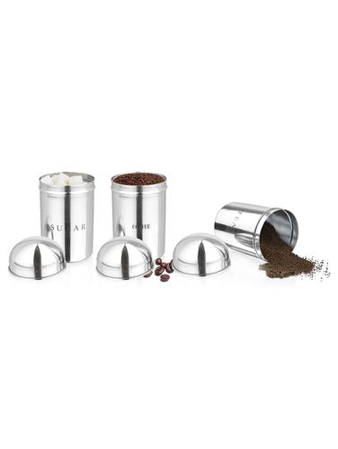 Tea Sugar Coffe Canister 750 Ml 3Pcs Set - 14897794 - Very Small Image - 1