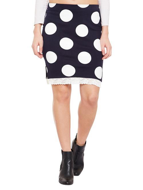 navy blue polka dotted pencil skirt - 14897819 - Very Small Image - 1