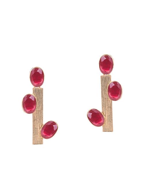 gold metal drop earrings - 14897992 - Standard Image - 1