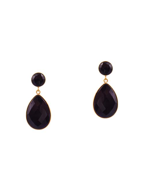 gold metal drop earrings - 14897997 - Standard Image - 1
