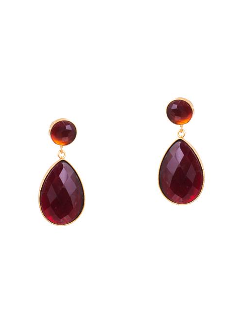 gold metal drop earrings - 14897998 - Standard Image - 1