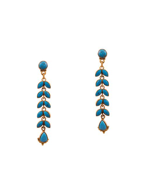 gold metal drop earrings - 14898000 - Standard Image - 1