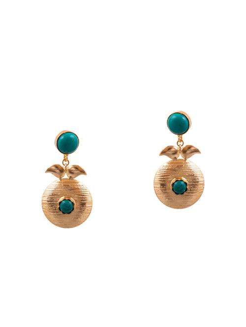 gold metal drop earrings - 14898001 - Standard Image - 1