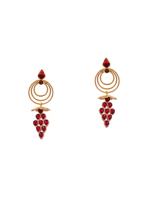 gold metal drop earrings - 14898002 - Standard Image - 1