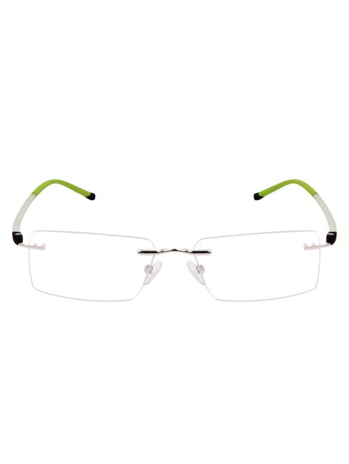 Cardon Silver Rectangular Rimless EyeGlass - 14898182 - Standard Image - 1