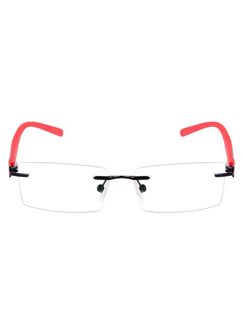 Cardon Black Rectangular Rimless EyeGlass - 14898187 - Standard Image - 1