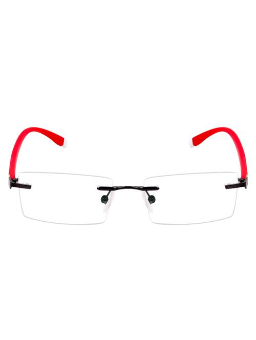 Cardon Gunmetal Rectangular Rimless EyeGlass - 14898191 - Standard Image - 1
