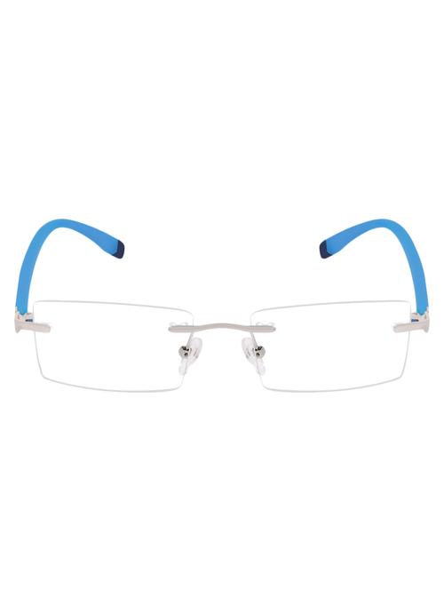 Cardon Silver Rectangular Rimless EyeGlass - 14898193 - Very Small Image - 1