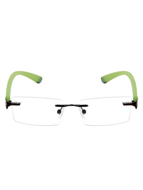Cardon Gunmetal Rectangular Rimless EyeGlass - 14898197 - Standard Image - 1