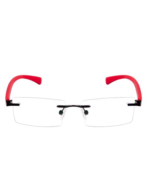 Cardon Black Rectangular Rimless EyeGlass - 14898201 - Standard Image - 1