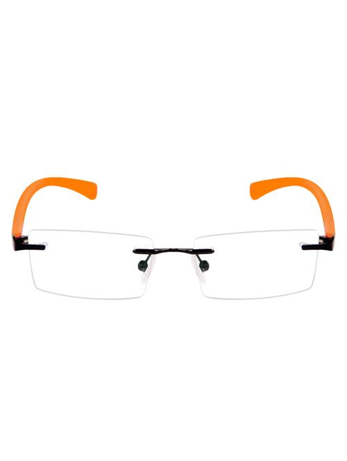 Cardon Gunmetal Rectangular Rimless EyeGlass - 14898203 - Standard Image - 1