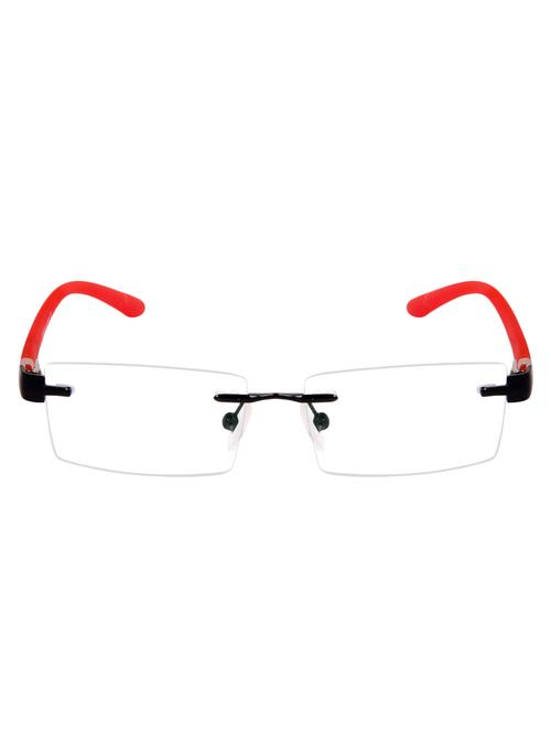 Cardon Black Rectangular Rimless EyeGlass - 14898206 - Standard Image - 1
