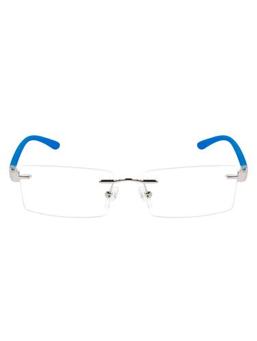 Cardon Silver Rectangular Rimless EyeGlass - 14898207 - Very Small Image - 1