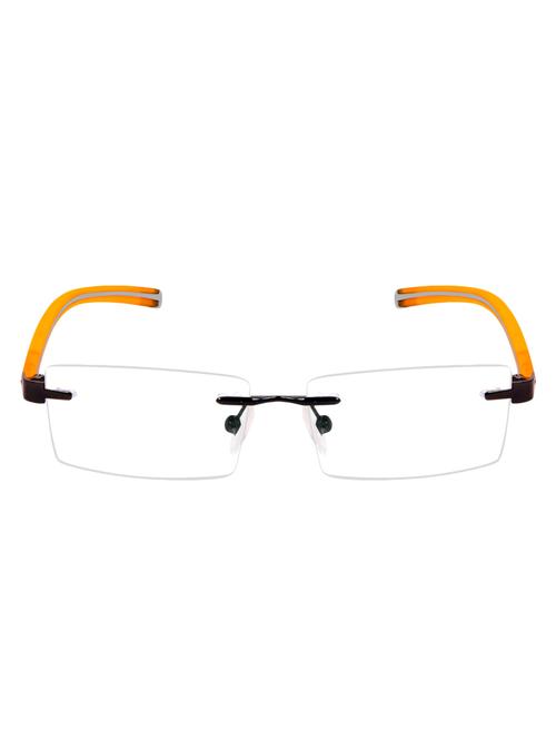 Cardon Gunmetal Rectangular Rimless EyeGlass - 14898211 - Standard Image - 1