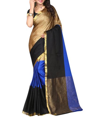 beige woven saree with blouse - 14898302 - Very Small Image - 1