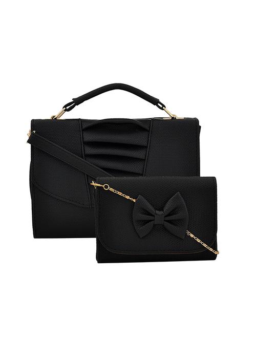 black leatherette handbag - 14898744 - Very Small Image - 1