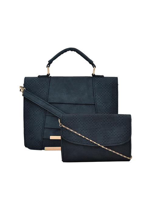 blue leatherette handbag - 14898748 - Very Small Image - 1