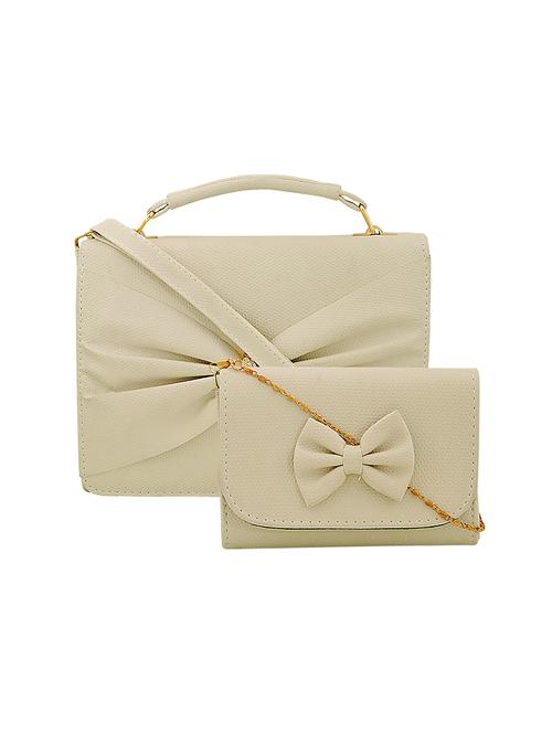 nude leatherette handbag - 14898751 - Standard Image - 1