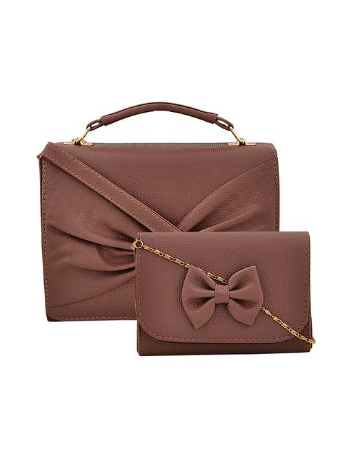 purple leatherette handbag - 14898752 - Standard Image - 1