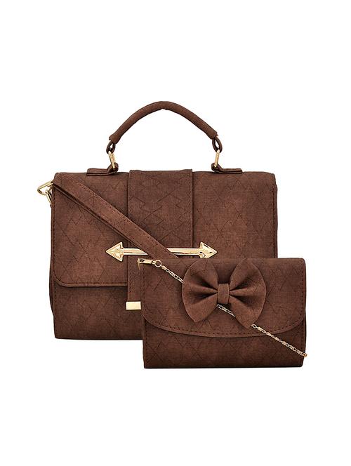brown leatherette handbag - 14898753 - Very Small Image - 1