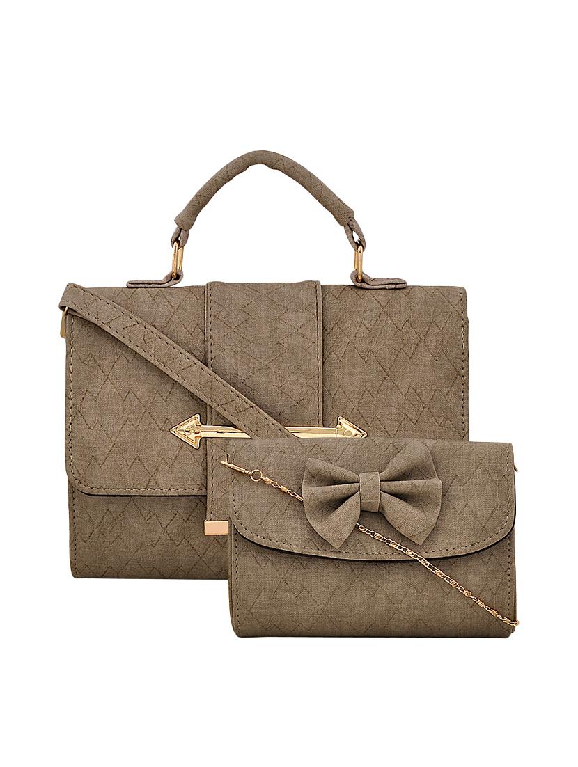grey leatherette handbag - 14898755 - Zoom Image - 1
