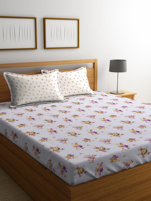Cotton 160 TC Double Bedsheet With 2 Pillow Covers - 14898857 - Standard Image - 1
