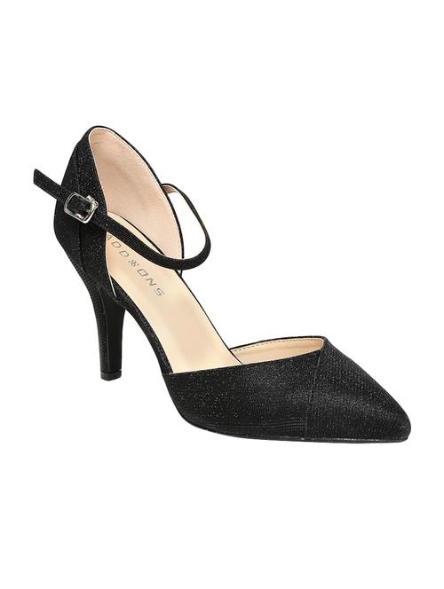 black pu ankle strap sandals - 14898899 - Standard Image - 1