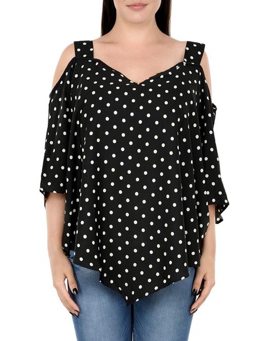 black crepe plus top - 14898936 - Standard Image - 1