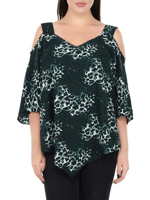 green crepe plus top - 14898937 - Standard Image - 1