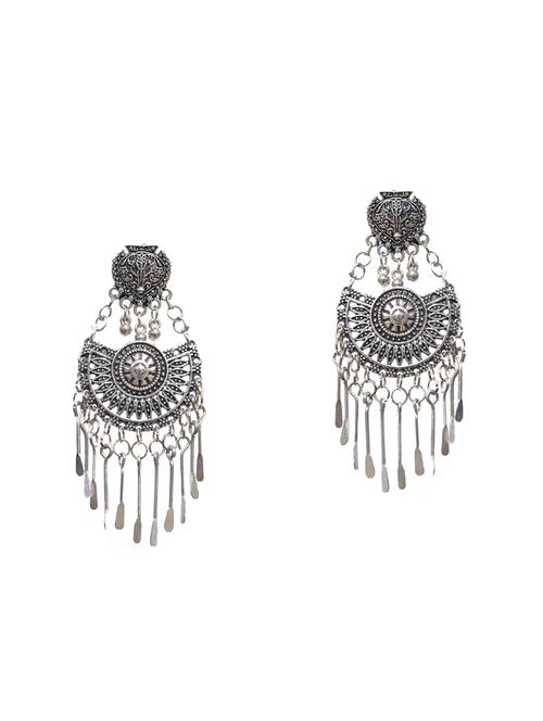 silver colored metal chandelier earrings - 14899416 - Very Small Image - 1